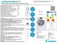 Pračka se sušičkou Candy CSWS485TWME/1-S produktová karta